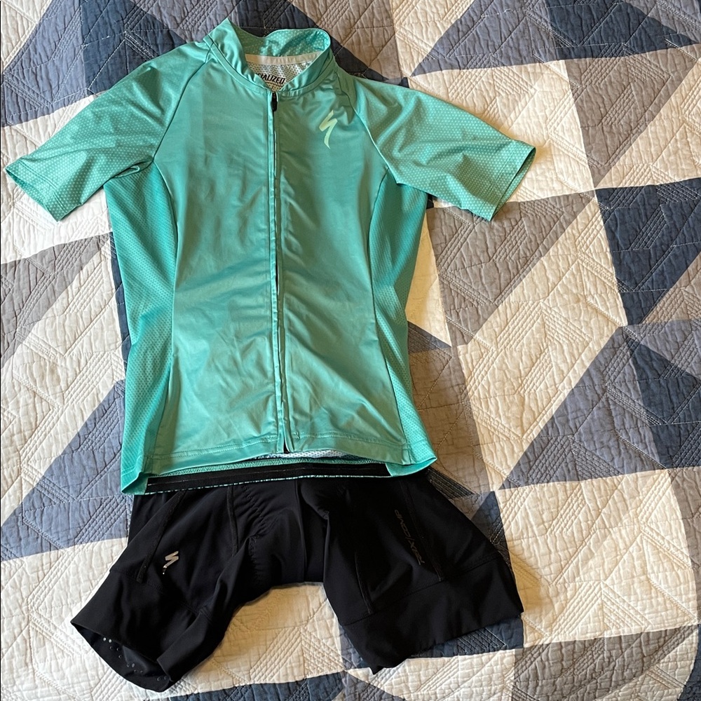 Specialized Teal Cycling Kit (jersey and bibs)